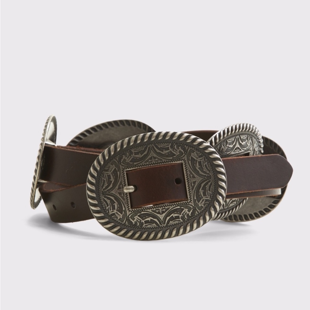 Abercrombie and Fitch Western Ornamental Leather Belt